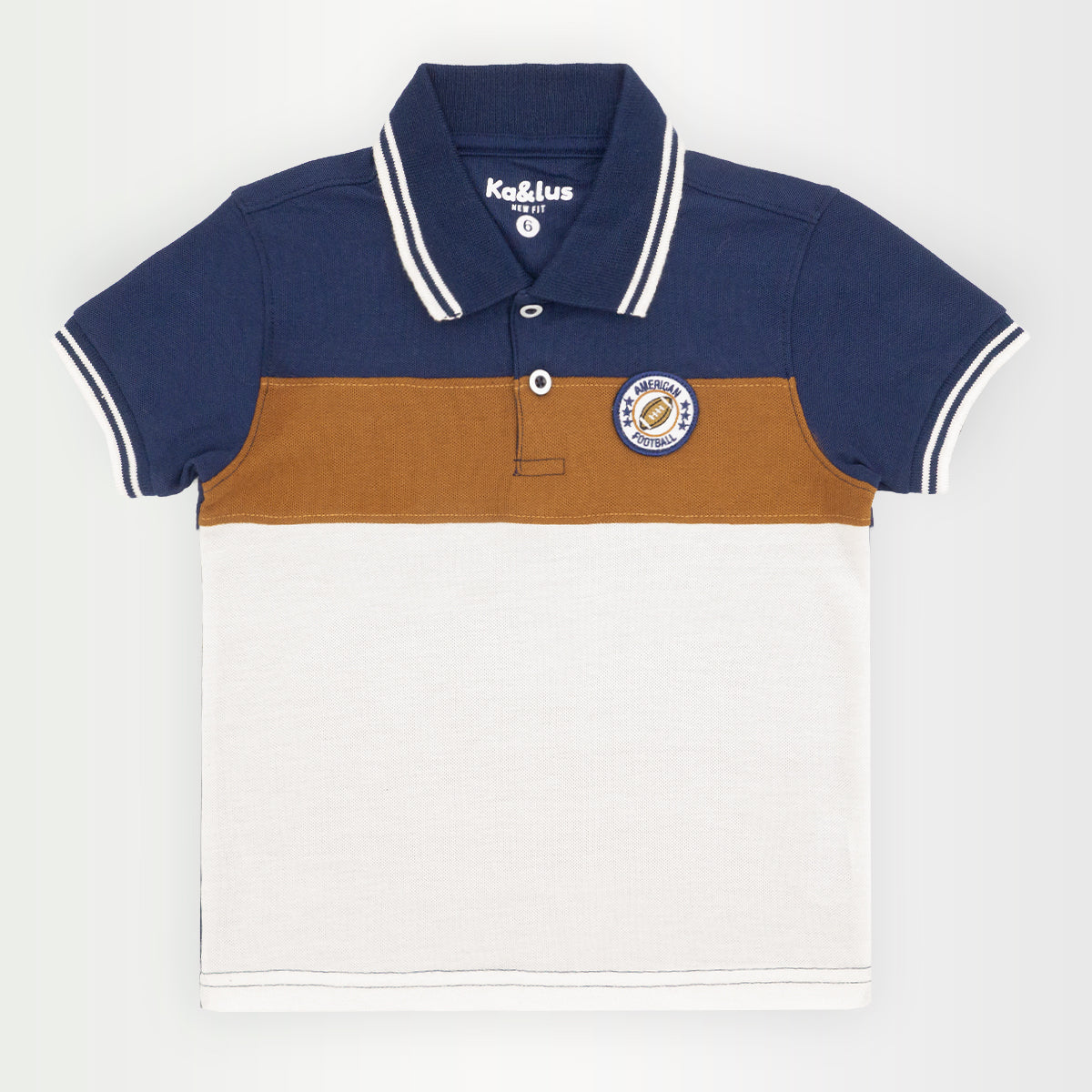Playera polo BLOQUES manga corta Infantil
