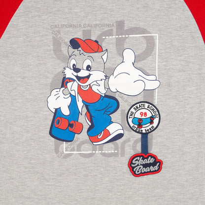 Playera redondo CARTOON infantil manga corta Kalus