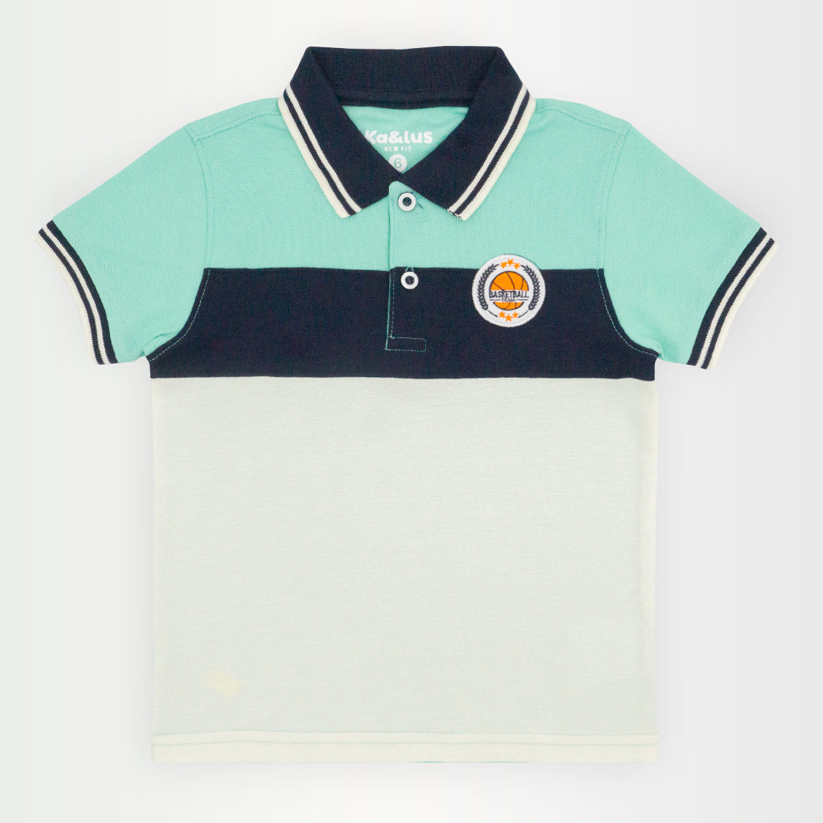 Playera polo BLOQUES manga corta Infantil