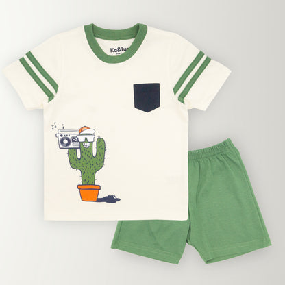 Conjunto BEACH infantil playera + short a combinación