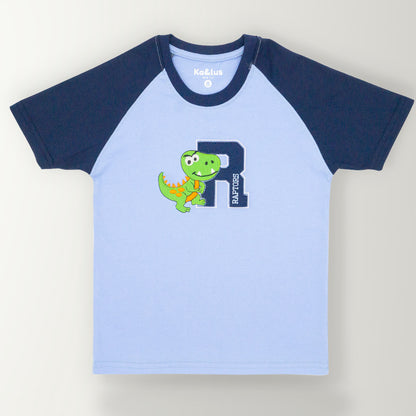 Playera redondo RAPTOR manga corta para niño infantil