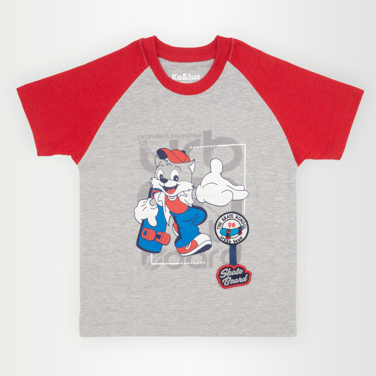 Playera redondo CARTOON infantil manga corta Kalus