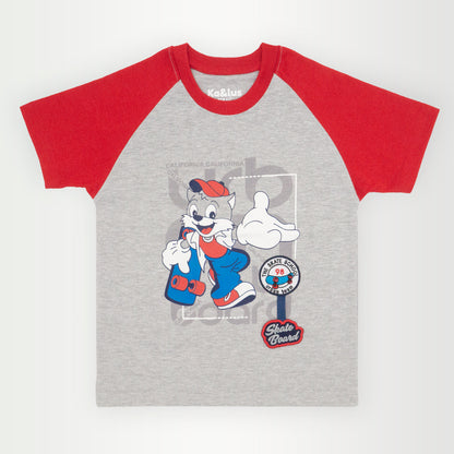 Playera redondo CARTOON infantil manga corta Kalus