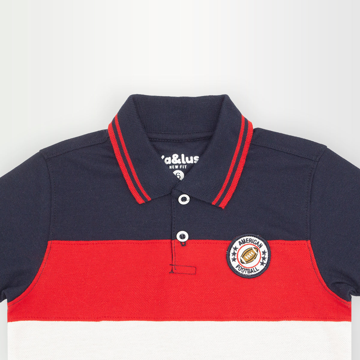 Playera polo BLOQUES manga corta Infantil