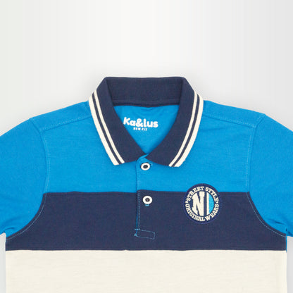 Playera polo BLOQUES manga corta juvenil Kalus