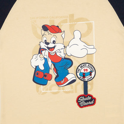 Playera redondo CARTOON infantil manga corta Kalus