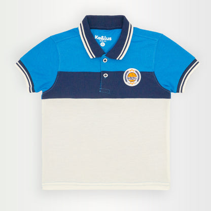 Playera polo BLOQUES manga corta Infantil