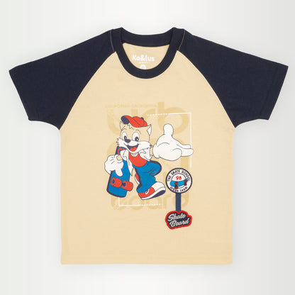Playera redondo CARTOON infantil manga corta Kalus