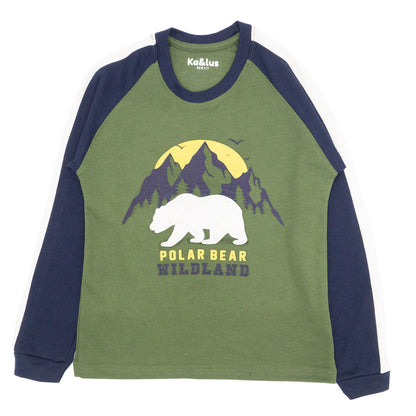 Playera redondo manga larga SKI juvenil