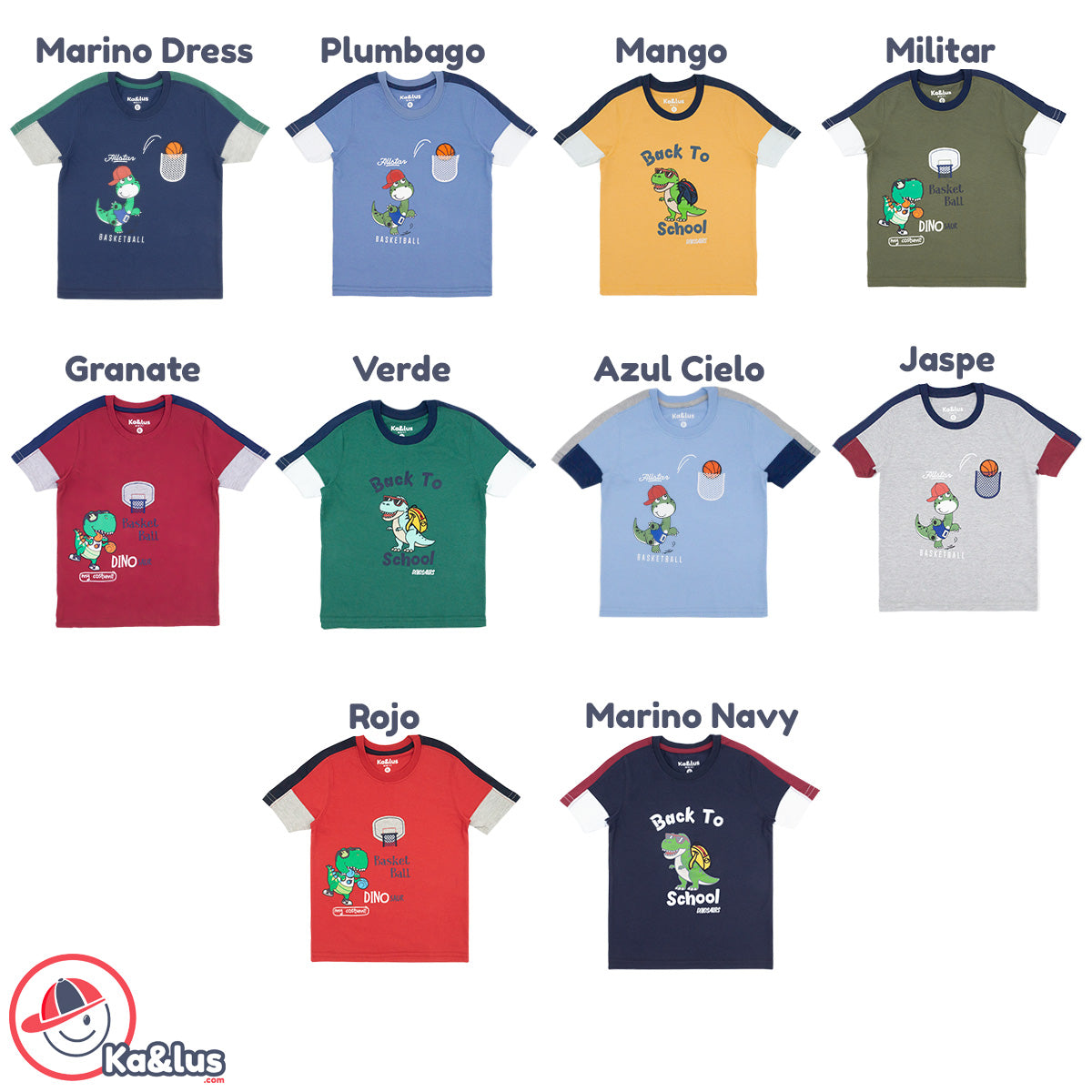 Playera Cuello Redondo Dino