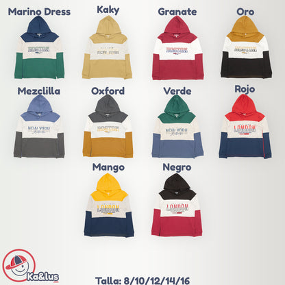 Playera gorro BASKETBALL manga larga juvenil Kalus