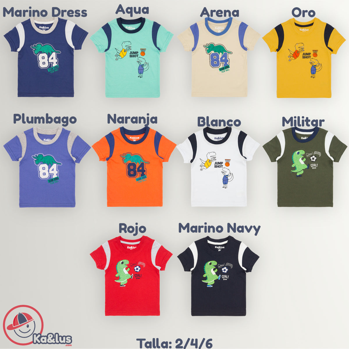 Playera redondo DINO infantil