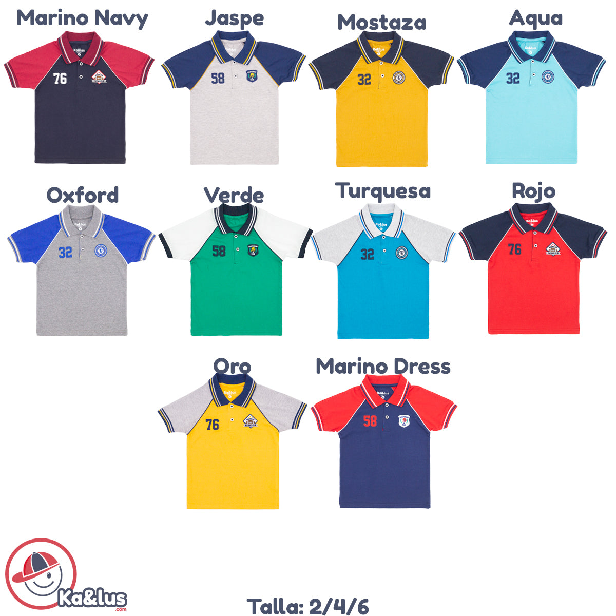 Playera polo mc MANGA RANGLA infantil