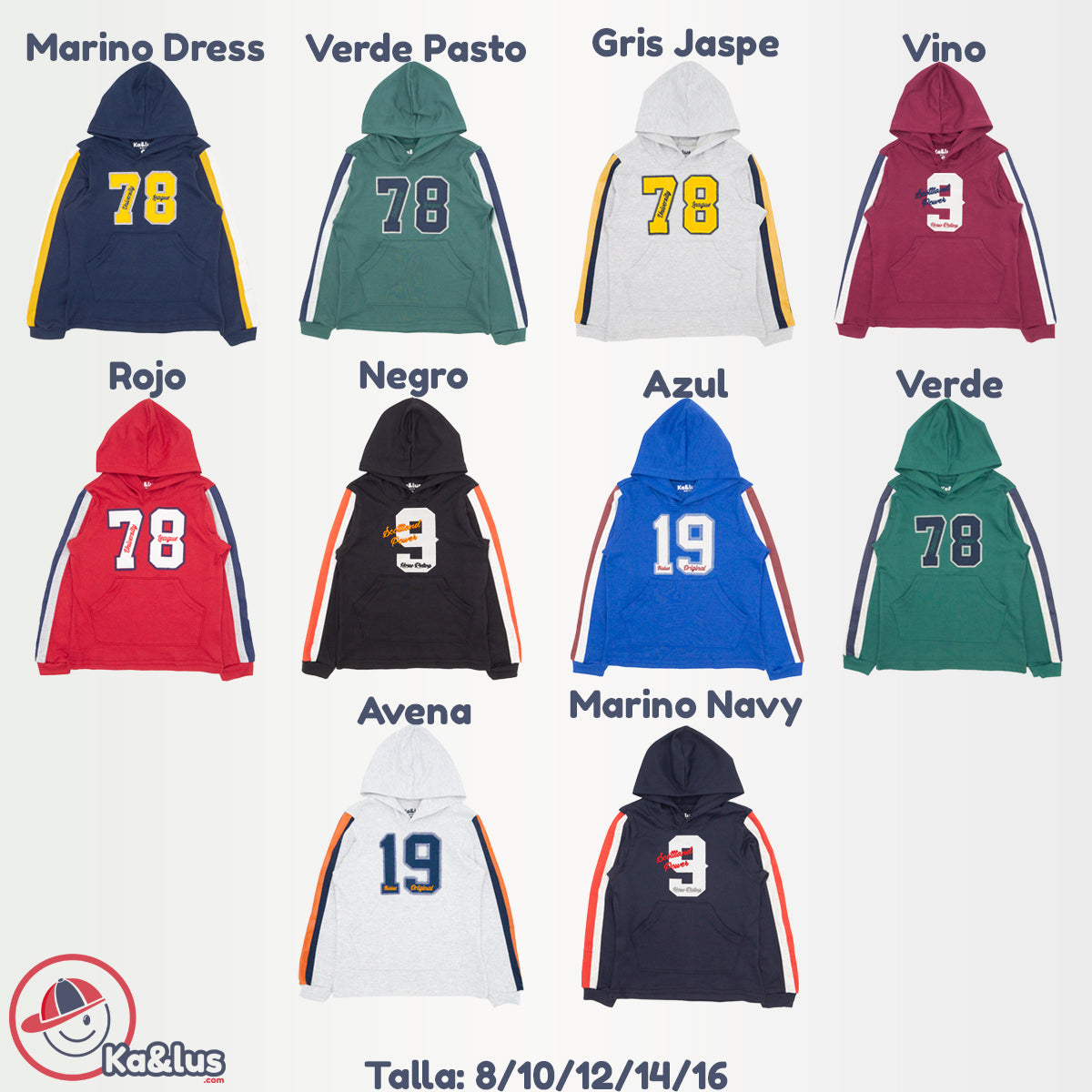 Playera Manga Larga Juvenil con Gorro